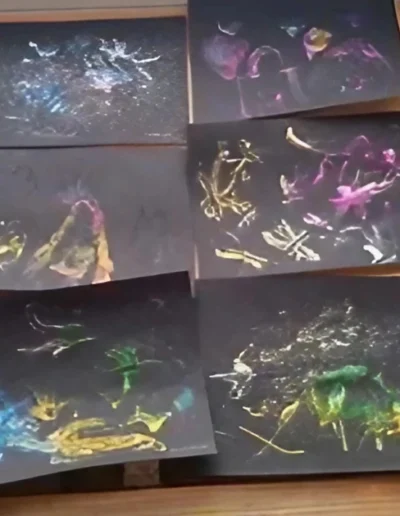 Praca plastyczna: Brokatowe fajerwerki 3