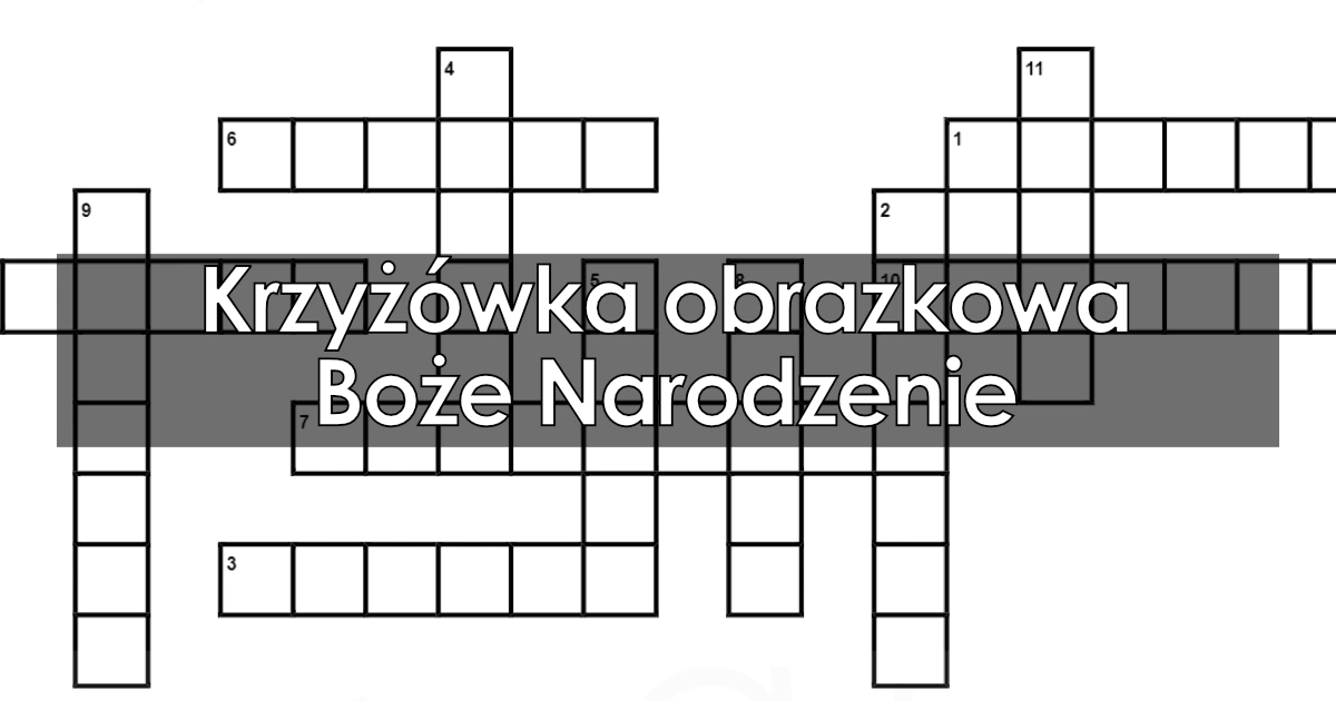 Krzyżówka obrazkowa: Boże Narodzenie