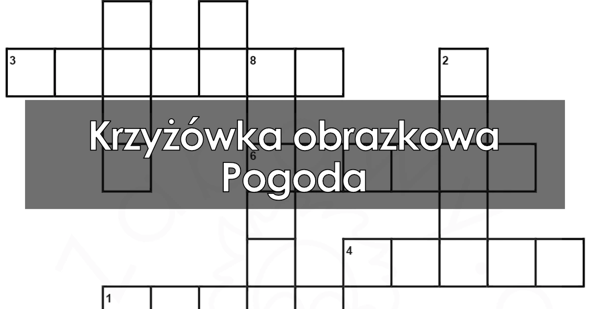 Krzyżówka obrazkowa: Pogoda