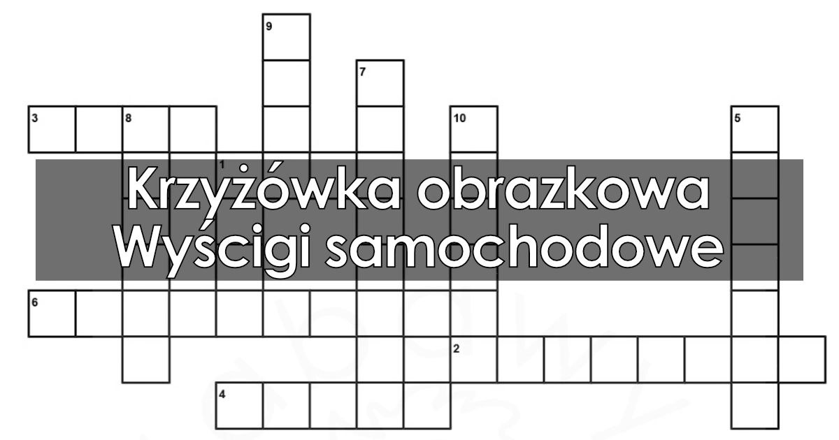 Krzyżówka obrazkowa: Wyścigi samochodowe