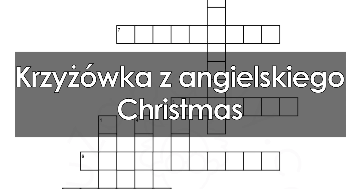 Krzyżówka z angielskiego: Christmas