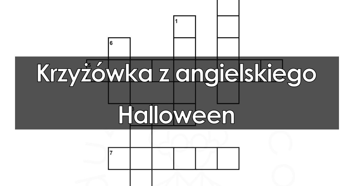 Krzyżówka z angielskiego: Halloween