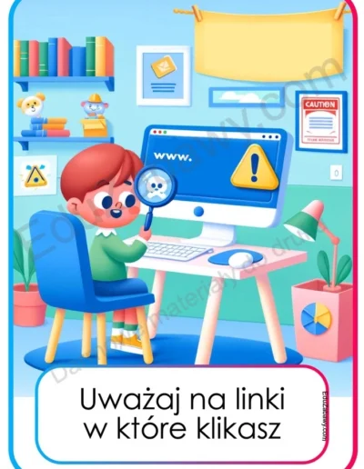 Plansze dydaktyczne: Zasady bezpiecznego korzystania z Internetu 5