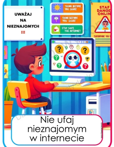 Plansze dydaktyczne: Zasady bezpiecznego korzystania z Internetu 3