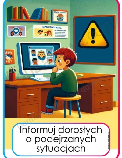 Plansze dydaktyczne: Zasady bezpiecznego korzystania z Internetu 2