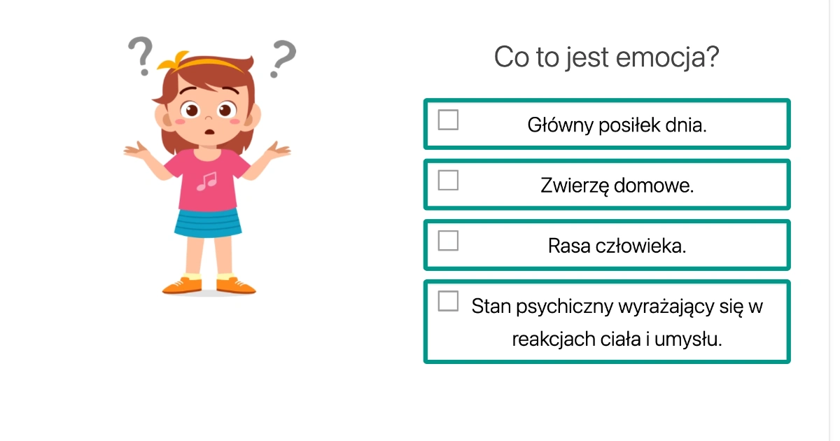 Quiz o emocjach
