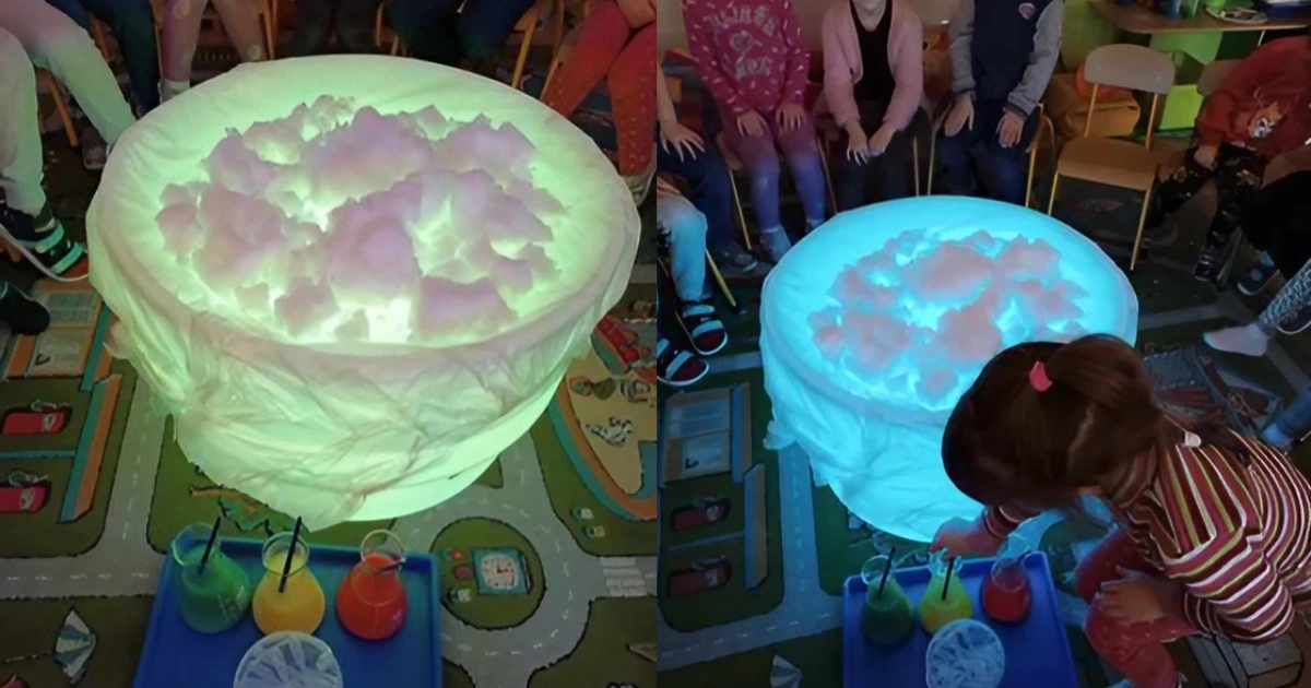 Śnieg malowany – eksperyment