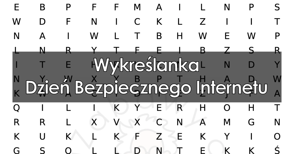 Wykreślanka na Dzień Bezpiecznego Internetu