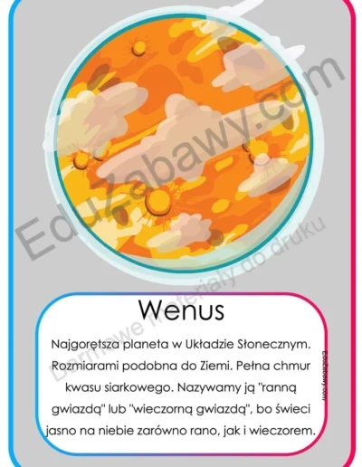 Plansze dydaktyczne: Planety Układu Słonecznego 9