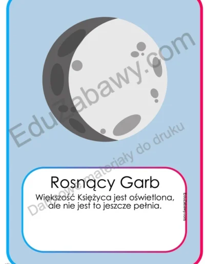 Plansze dydaktyczne: Fazy Księżyca 4
