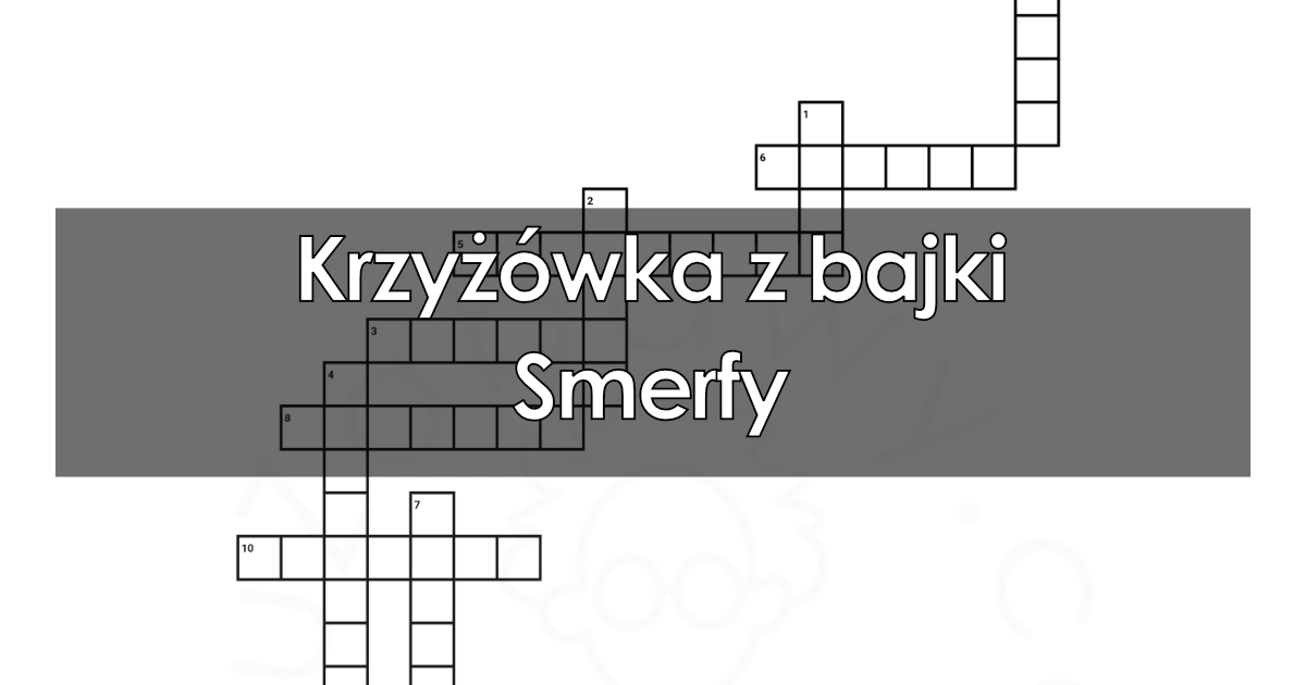 Krzyżówka z bajki: Smerfy