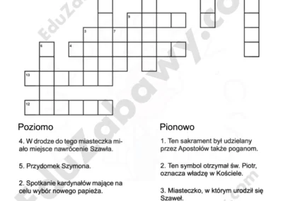 Krzyżówka z religii: Apostołowie 41