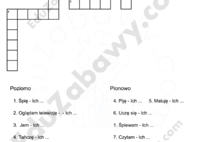 Krzyżówka z j. niemieckiego: Co robisz w domu 41