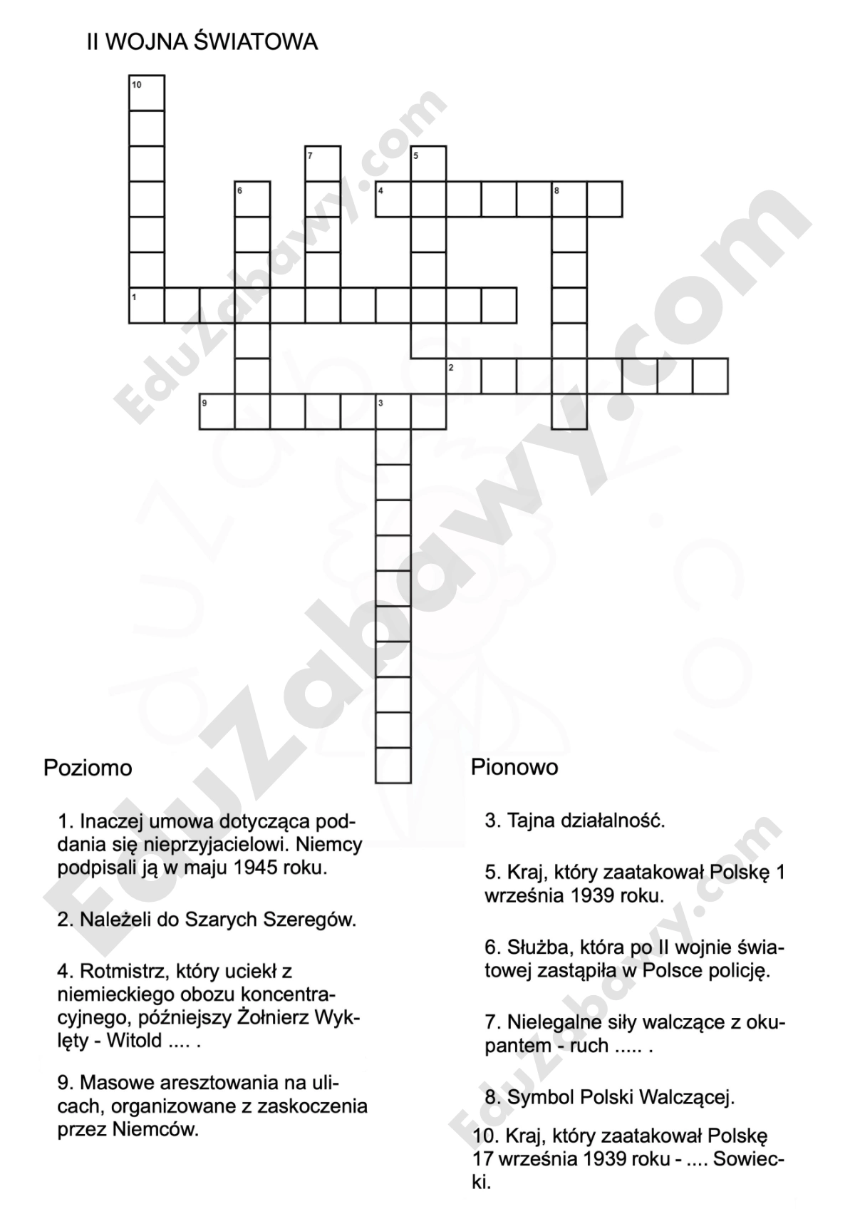 Krzyżówka: II wojna światowa 5