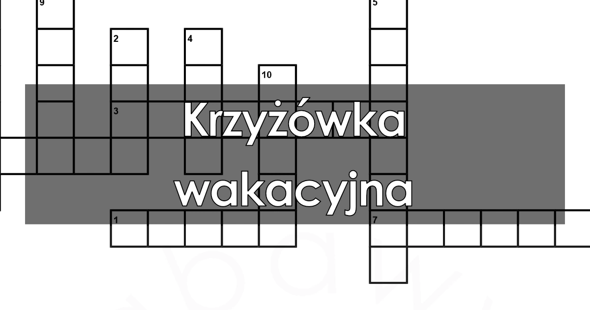 Krzyżówka wakacyjna
