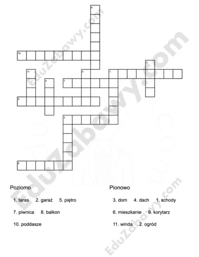 Krzyżówka z j. niemieckiego: Miesiące 1