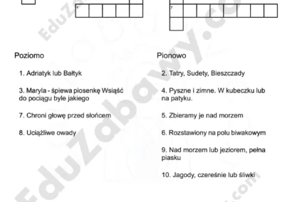 Krzyżówka wakacyjna 41