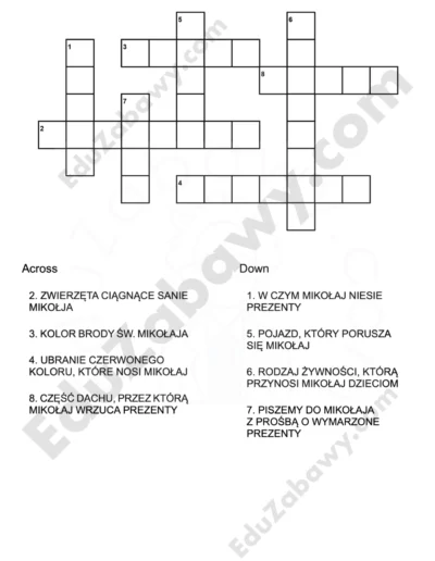 Krzyżówka: Mikołaj 1