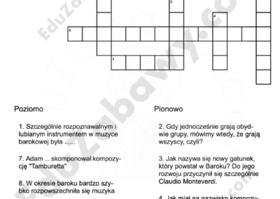 Krzyżówka muzyczna: Muzyka baroku 41