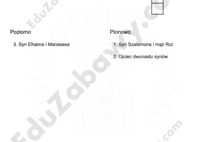 Krzyżówka z religii: Postacie biblijne 42