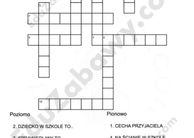 Krzyżówka z religii: Prawdziwy przyjaciel 42