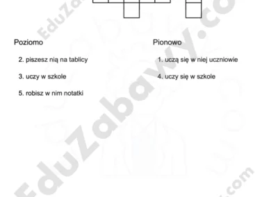 Krzyżówka: Przybory szkolne 41