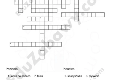 Krzyżówka z angielskiego: Sporty i aktywności 41
