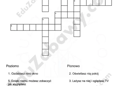 Krzyżówka z angielskiego: Meble 41