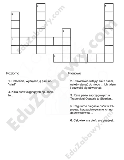 Krzyżówka: Psy 1