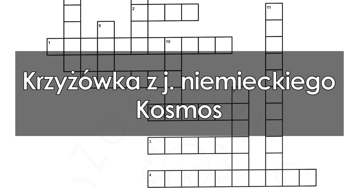 Krzyżówka z j. niemieckiego: Kosmos
