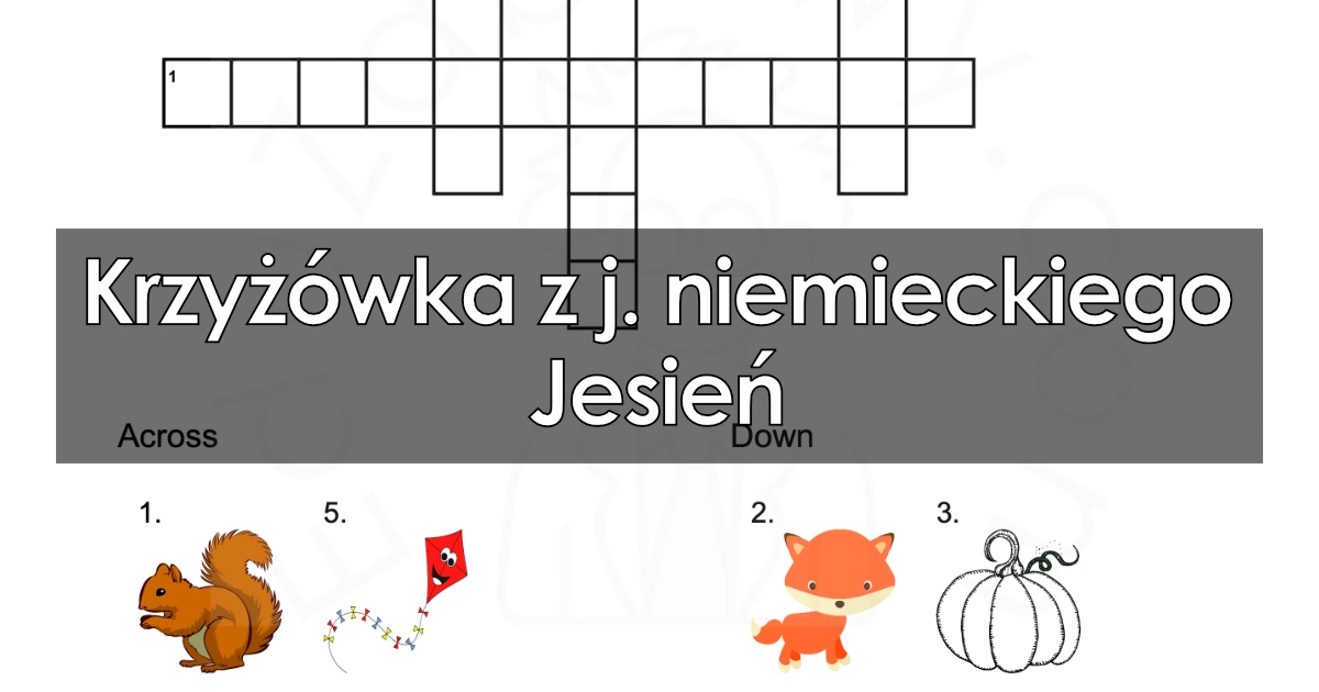 Krzyżówka z j. niemieckiego: Jesień