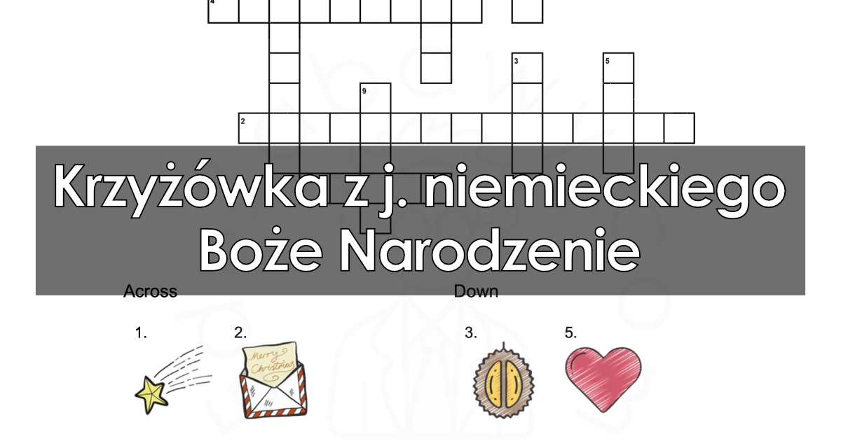 Krzyżówka z j. niemieckiego: Boże Narodzenie