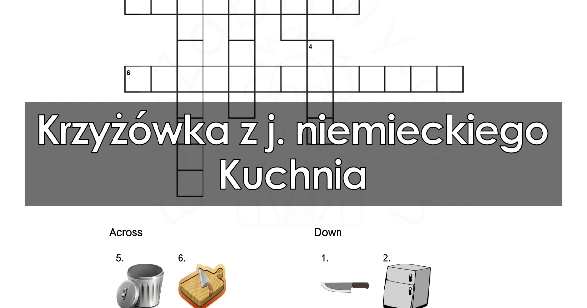Krzyżówka z j. niemieckiego: Kuchnia