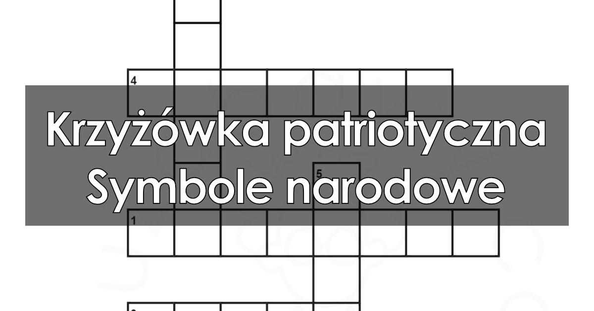 Krzyżówka patriotyczna: Symbole narodowe
