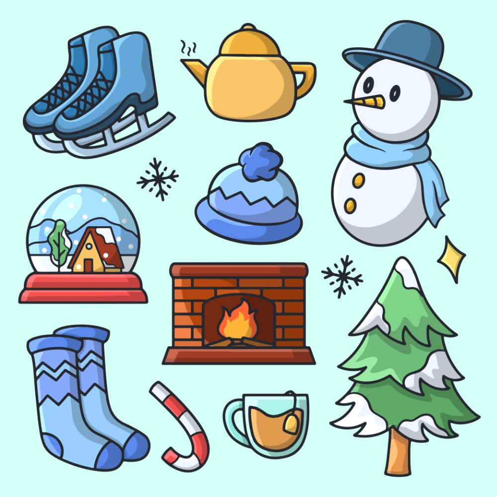 Dekoracja dwustronna: Ciepło i Śnieg 1