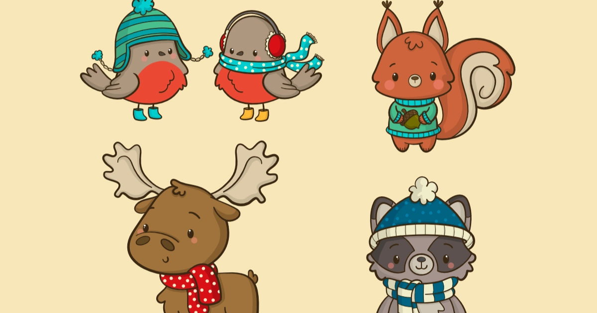 Dekoracja dwustronna: Leśne zwierzęta