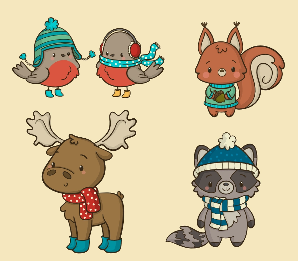 Dekoracja dwustronna: Leśne zwierzęta 1