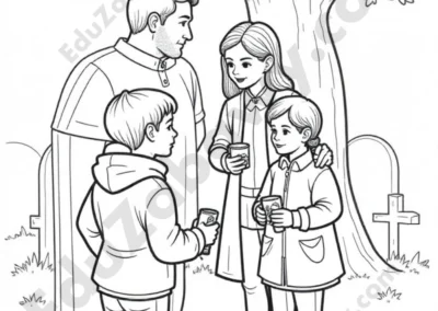 Kolorowanka na Wszystkich Świętych 41