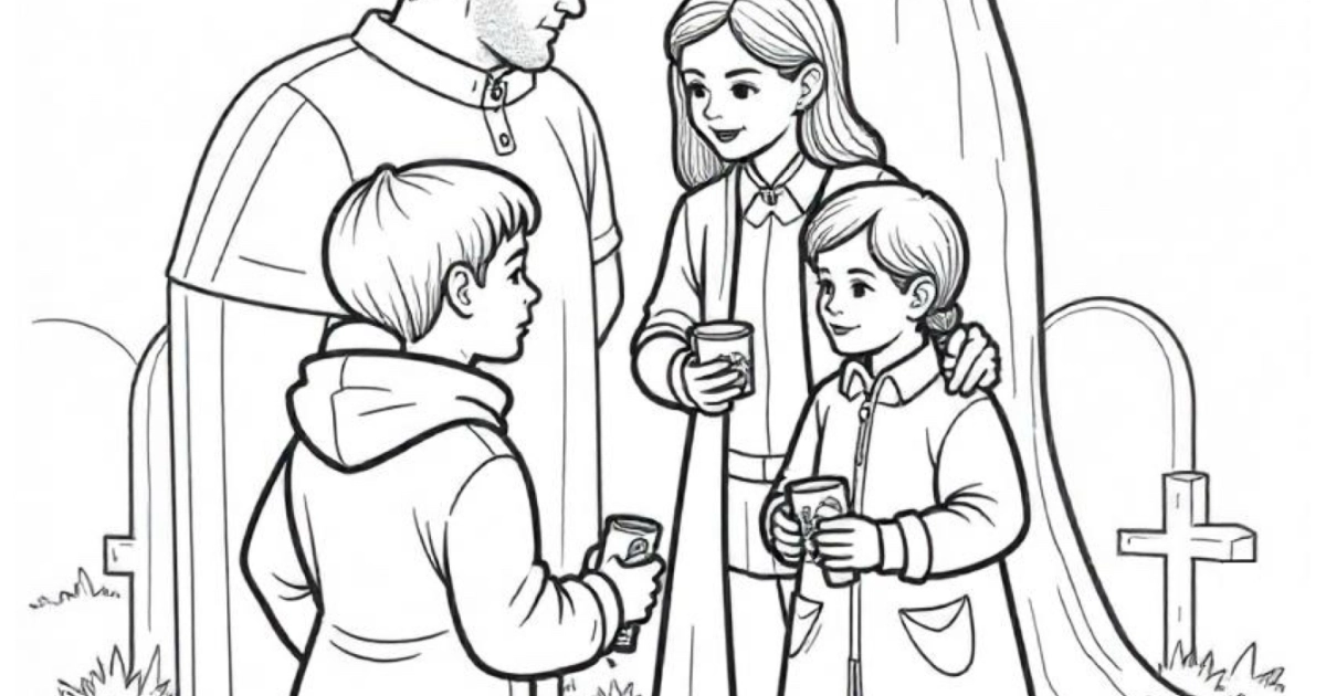 Kolorowanka na Wszystkich Świętych