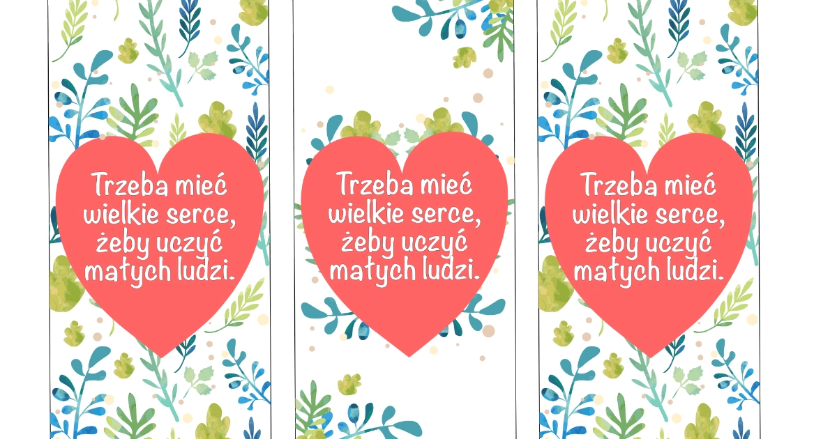 Zakładka z kwiatami i sercem