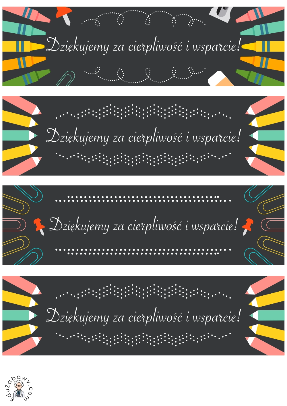 Zakładka z przyborami szkolnymi 3