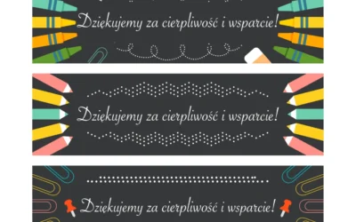 Zakładka z przyborami szkolnymi