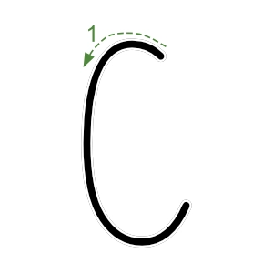 Nauka pisania litery C