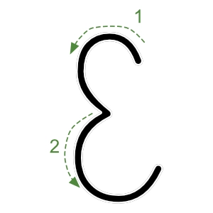 Nauka pisania litery E