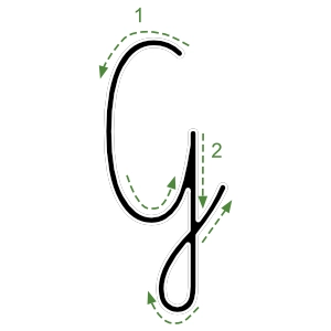 Nauka pisania litery G