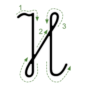 Nauka pisania litery H