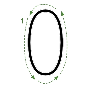 Nauka pisania litery O