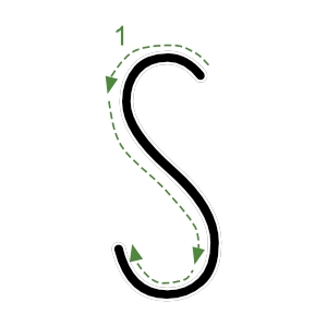 Nauka pisania litery S