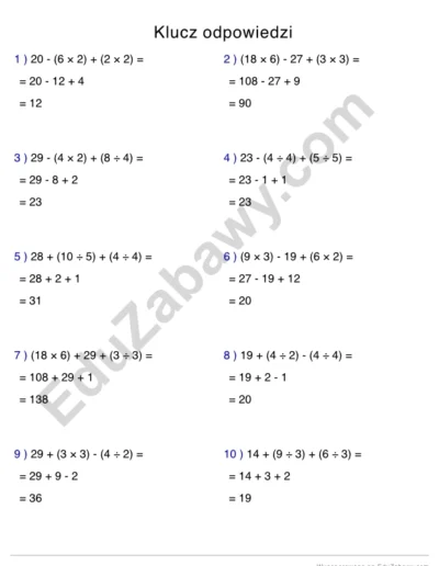 Generator kart pracy: Kolejność wykonywania działań 2