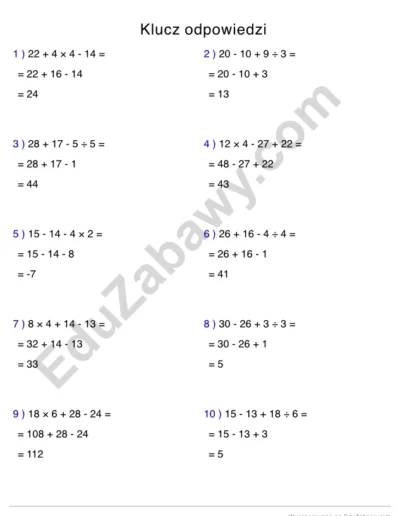 Generator kart pracy: Kolejność wykonywania działań 4